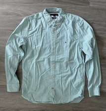 Camisa Oxford Masculina Tommy Hilfiger Listra Verde Manga Longa Botões Tamanho Médio comprar usado  Enviando para Brazil