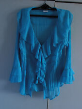 Chemisier turquoise plissé d'occasion  Nantes-