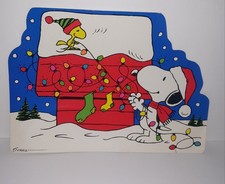 Meias de Natal vintage Schulz Snoopy Woodstock decoração diecut luzes comprar usado Meias de Natal vintage Schulz Snoopy Woodstock decoração diecut luzes comprar usado  Enviando para Brazil
