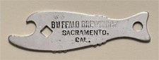 1910 Buffalo Brewing Sacramento California abridor de garrafa em forma de peixe A-42-2B comprar usado  Enviando para Brazil