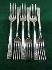 6 garfos de mesa de jantar vintage folheados a prata Thomas Turner prato pedigree, usado comprar usado  Enviando para Brazil