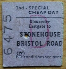 Railway ticket gloucester for sale  MARKET DRAYTON