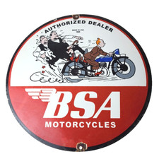 Placa de porcelana vintage BSA - Revendedor de bicicletas serviço bomba de gasolina comprar usado  Enviando para Brazil