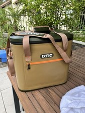 Refrigerador macio ultra resistente RTIC 40 latas - bronzeado - com 2 pacotes de gelo MSRP $160 comprar usado  Enviando para Brazil