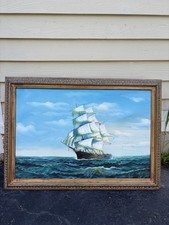 Vintage ship seascape for sale  Mundelein