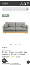 Canapé scandinave gris d'occasion  Sceaux
