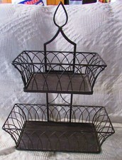 Cesta de frutas de 2 camadas, design de fio de metal comprar usado  Enviando para Brazil