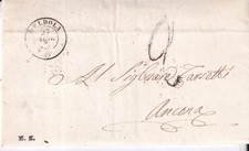 Piego lettera 1862 usato  Sannicandro di Bari