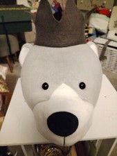Plush bear head for sale  BIGGLESWADE