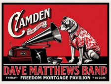 Pôster Dave Matthews Band Camden 2025 Von Freter 7/25 Nipper RCA Masters Voice comprar usado  Enviando para Brazil