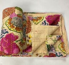 Hermosa Colcha Kantha Colcha India Tiro Hecha a Mano Ropa de Cama Colcha de Algodón 6 segunda mano  Embacar hacia Mexico