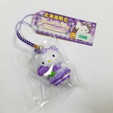 Używany, 2020 Hokkaido Limitowana lawendowa sukienka w kratę Lokalna Hello Kitty Netsuke Pasek Sanrio na sprzedaż  Wysyłka do Poland