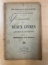 Catalogue beaux livres d'occasion  Expédié en Belgium