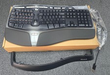 Teclado Microsoft Natural Ergonómico 4000 con Cable Modelo 1048 Negro segunda mano  Embacar hacia Mexico