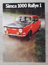 Simca 1000 rallye for sale  BOURNE