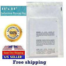 300 11x14 Clear Sacos asfixia aviso Auto Selo Bag 1.5 Mil-St shipmailers comprar usado  Enviando para Brazil