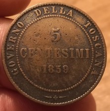 Moneta centesimi 1859 usato  Olbia