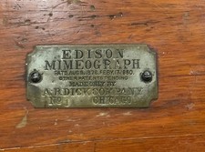Edison mimeograph wooden for sale  Denton