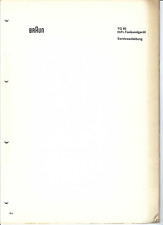 Braun service manual gebraucht kaufen  Salzgitter