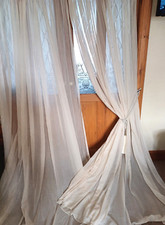 Long cream voile for sale  ANSTRUTHER