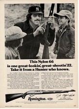 Usado, 1976 REMINGTON Nylon 66 Rifle 22 Cal Catfish Hunter New York Yankees Anúncio Vintage  comprar usado  Enviando para Brazil