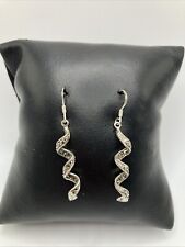 silver earrings marcasite 925 for sale  Taunton