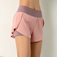 Shorts de corrida feminino secagem rápida 2 em 1 cintura alta tênis shorts de treino academia, usado comprar usado  Enviando para Brazil