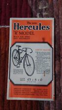 Hercules bicycle brochure for sale  LOUGHBOROUGH