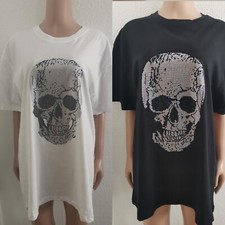 Totenkopf glitzer shirt gebraucht kaufen  Nettetal