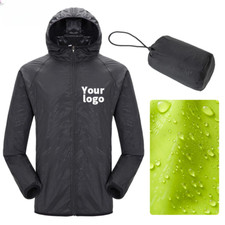 Jaquetas masculinas personalizadas ao ar livre impermeáveis com capuz corta-vento casaco masculino casual verão comprar usado  Enviando para Brazil