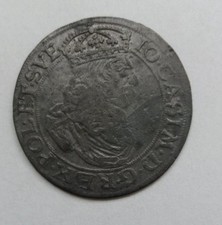 W 1659.,, 18 Gröscher Ort 1/4 Taler Johann Casimir 1659 TLB  starocie old coin na sprzedaż  PL
