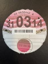 Old tax disc for sale  ANDOVER