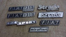 Lote de emblema de alumínio 7 peças FIAT 131S Strada 124 Sport Mirafiori comprar usado  Enviando para Brazil