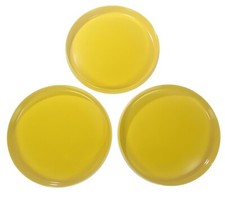 3 pratos de almoço amarelos oblíquos PMC melamina empilhável Melmac MCM retrô, usado comprar usado  Enviando para Brazil