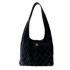Bolsa de ombro CHANEL acolchoada Hobo preta camurça comprar usado  Enviando para Brazil