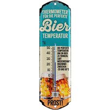 Usado, Retro Blechschild Thermometer BIER TEMPERATUR Biertrinker Geschenk Metall 8x28cm comprar usado  Enviando para Brazil