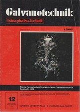Galvanotechnik band jahrgang gebraucht kaufen Galvanotechnik band jahrgang gebraucht kaufen  Sibbesse