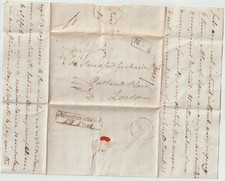 1828 DEVON NEWTON ABBOT PENNY POST & Nº 1 R/CARTA DA CASA PARA SIR SANDFORD GRAHAM comprar usado  Enviando para Brazil