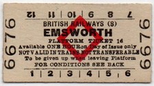 Platform ticket emsworth for sale  TONBRIDGE