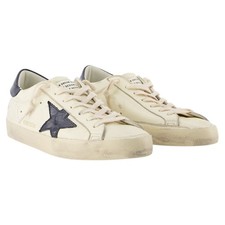 Używany, Super-Star Sneakersy - Golden Goose - Beżowy/Niebieski - Skóra na sprzedaż  PL