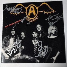 CD Aerosmith Get Your Wings assinado banda completa com certificado de autenticidade, usado comprar usado  Enviando para Brazil
