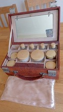 Vintage leather vanity for sale  LUDLOW
