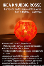 Lampada da tavolo originale IKEA modello KNUBBIG ROSSA, versione piccola na sprzedaż  Wysyłka do Poland