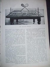 1901 PING PONG Table tennis how to play :: magazine article sn comprar usado  Enviando para Brazil