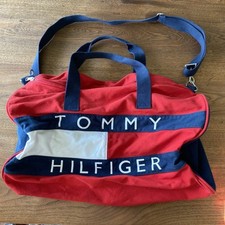 Bolsa de viagem de lona vintage anos 90 Tommy Hilfiger tamanho único grande logotipo soletrado comprar usado  Enviando para Brazil