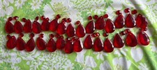 Lote de 29 prismas de vidro vintage raros de cristal vermelho cereja para lustre qualidade 2" comprar usado  Enviando para Brazil