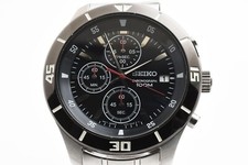 【QUASE PERFEITO com CAIXA】 SEIKO 4T57-00A0 cronógrafo quartzo masculino mostrador preto data Japão comprar usado  Enviando para Brazil