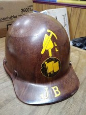 Capacete de construção vintage MSA Skullgard fibra de vidro mineiros capacete rígido com suspensão` comprar usado  Enviando para Brazil