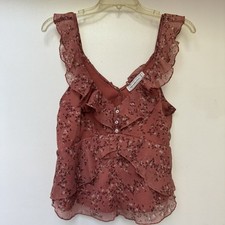 Blusa Abercrombie & Fitch floral com babados tamanho M comprar usado  Enviando para Brazil