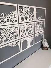 STYLOWY DREWNIANY DEKORACJA ŚCIENNA 3D, DRZEWO ŻYCIA, LAS, NATURA, MOZAIKA, 9 SZTUK,  na sprzedaż  PL